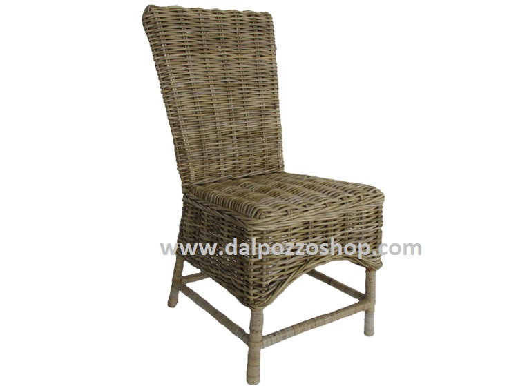 CK9012 SEDIA IN RATTAN TESSUTO IN GIUNCO